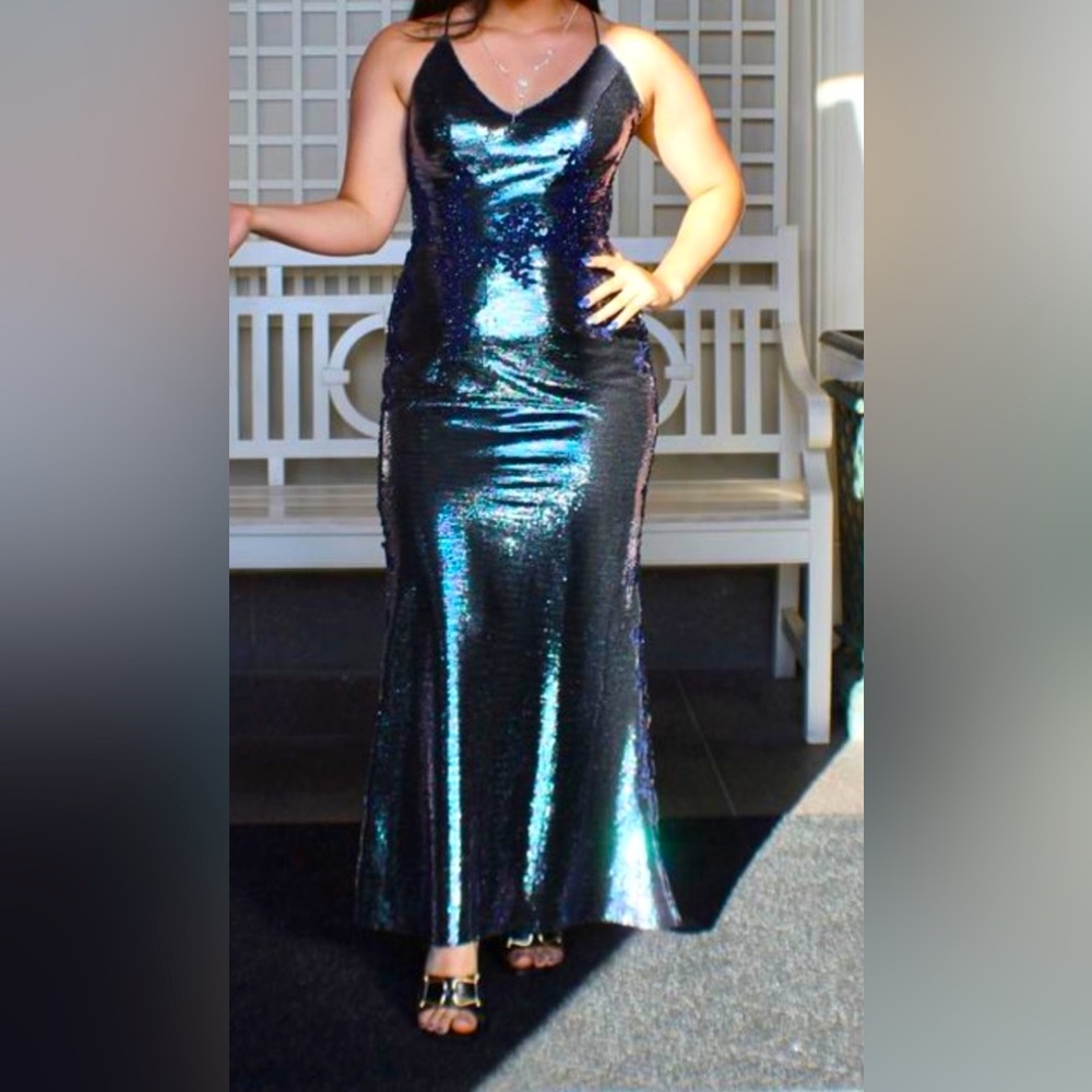 Blue prom dress